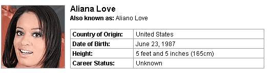 Pornstar Aliana Love