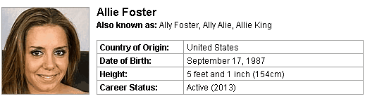 Pornstar Allie Foster
