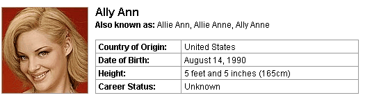 Pornstar Ally Ann