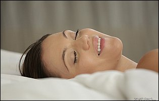 Alyssa Reece masturbating on the bed