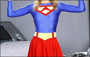 Supergirl Amanda Tate strips in front of the camera