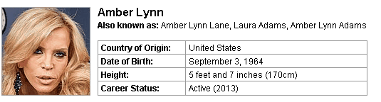 Pornstar Amber Lynn