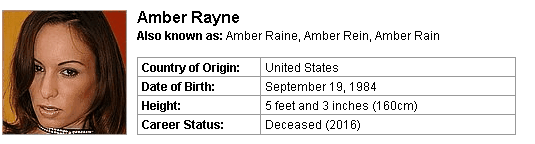 Pornstar Amber Rayne