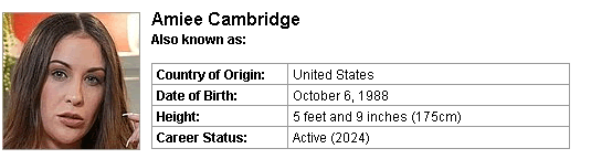Pornstar Amiee Cambridge