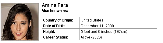 Pornstar Amina Fara
