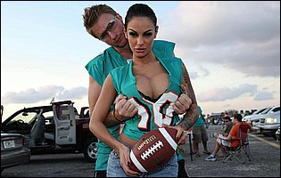 Sexy football player Angelina Valentine gets fucked pretty hard