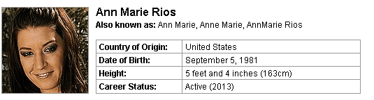 Pornstar Ann Marie Rios