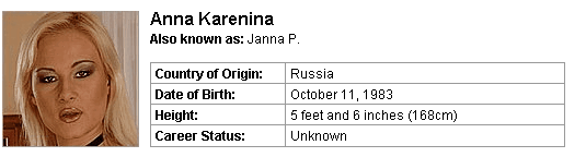 Pornstar Anna Karenina
