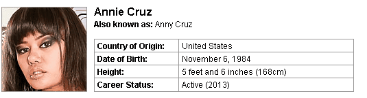 Pornstar Annie Cruz