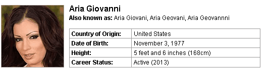 Pornstar Aria Giovanni