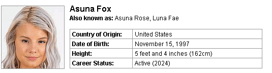 Pornstar Asuna Fox