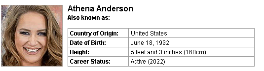 Pornstar Athena Anderson