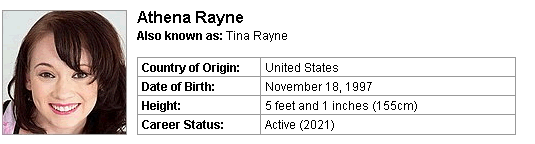 Pornstar Athena Rayne