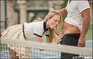 Cute tennis player Aubrey Star getting anal fucked