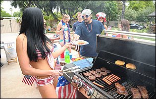 Audrey Bitoni getting fucked hard on the pool party