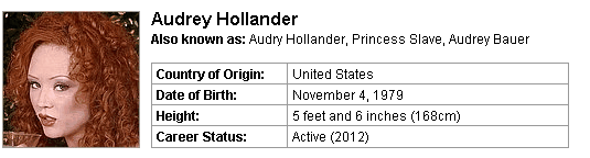 Pornstar Audrey Hollander