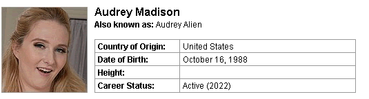 Pornstar Audrey Madison