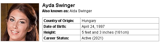 Pornstar Ayda Swinger