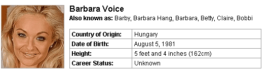 Pornstar Barbara Voice