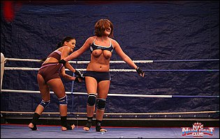 Hot wrestling match between Bellina and Rihanna Samuel