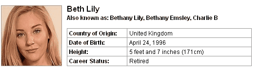Pornstar Beth Lily