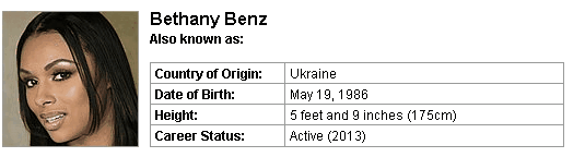 Pornstar Bethany Benz