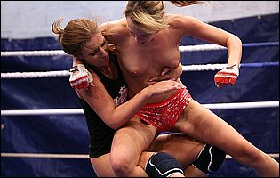 Hot wrestling match between Blue Angel and Debbie White