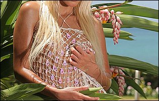 Cute beauty Boroka Borres likes showing her hot body outdoor