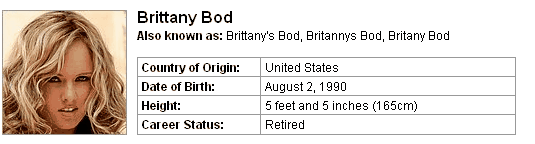 Pornstar Brittany Bod