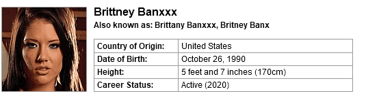 Pornstar Brittney Banxxx