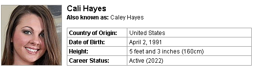 Pornstar Cali Hayes