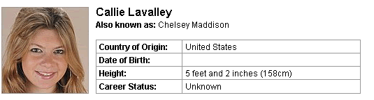 Pornstar Callie Lavalley