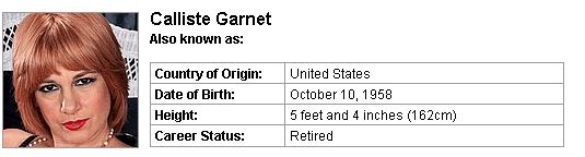 Pornstar Calliste Garnet