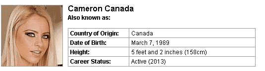 Pornstar Cameron Canada