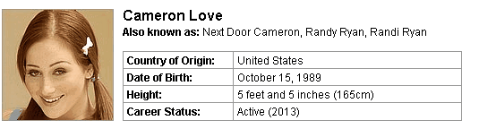 Pornstar Cameron Love