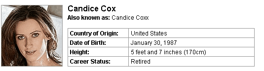 Pornstar Candice Cox