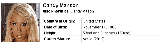 Pornstar Candy Manson