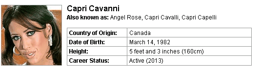 Pornstar Capri Cavanni