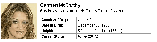 Pornstar Carmen McCarthy