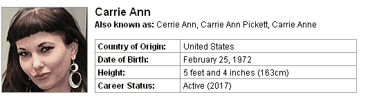 Pornstar Carrie Ann