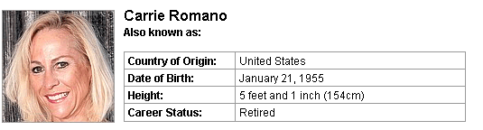 Pornstar Carrie Romano