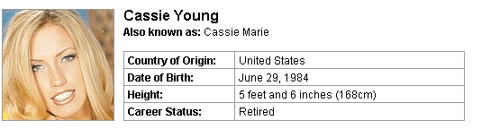 Pornstar Cassie Young