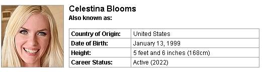 Pornstar Celestina Blooms