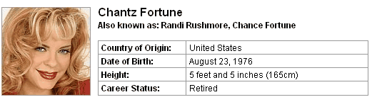 Pornstar Chantz Fortune