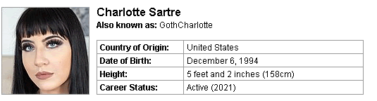 Pornstar Charlotte Sartre