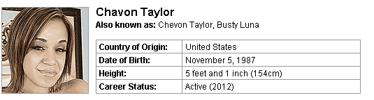 Pornstar Chavon Taylor