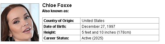 Pornstar Chloe Foxxe