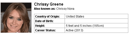 Pornstar Chrissy Greene