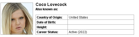 Pornstar Coco Lovecock