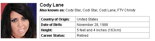 Pornstar Cody Lane
